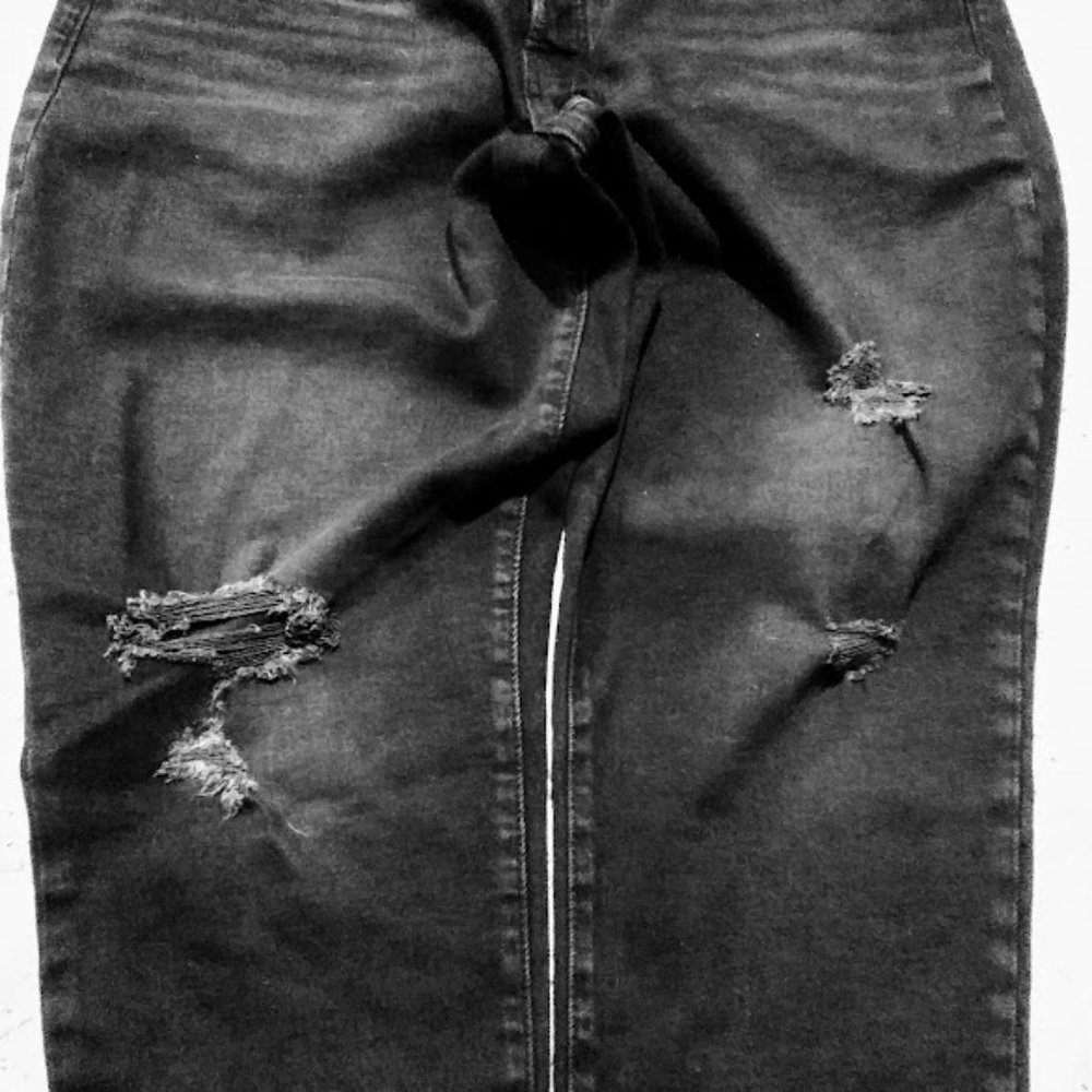 *OLD NAVY CURVY*O.G. STRAIGHT JEANS*DISTRESSED *WOMEN 14W*BUTTON FLY*NWT* - Picture 7 of 11